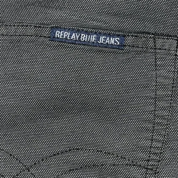 Vintage Replay Blue Jeans Regular Fit Anbass Pants in Charcoal - Size 36 - Italy - Picture 8 of 15